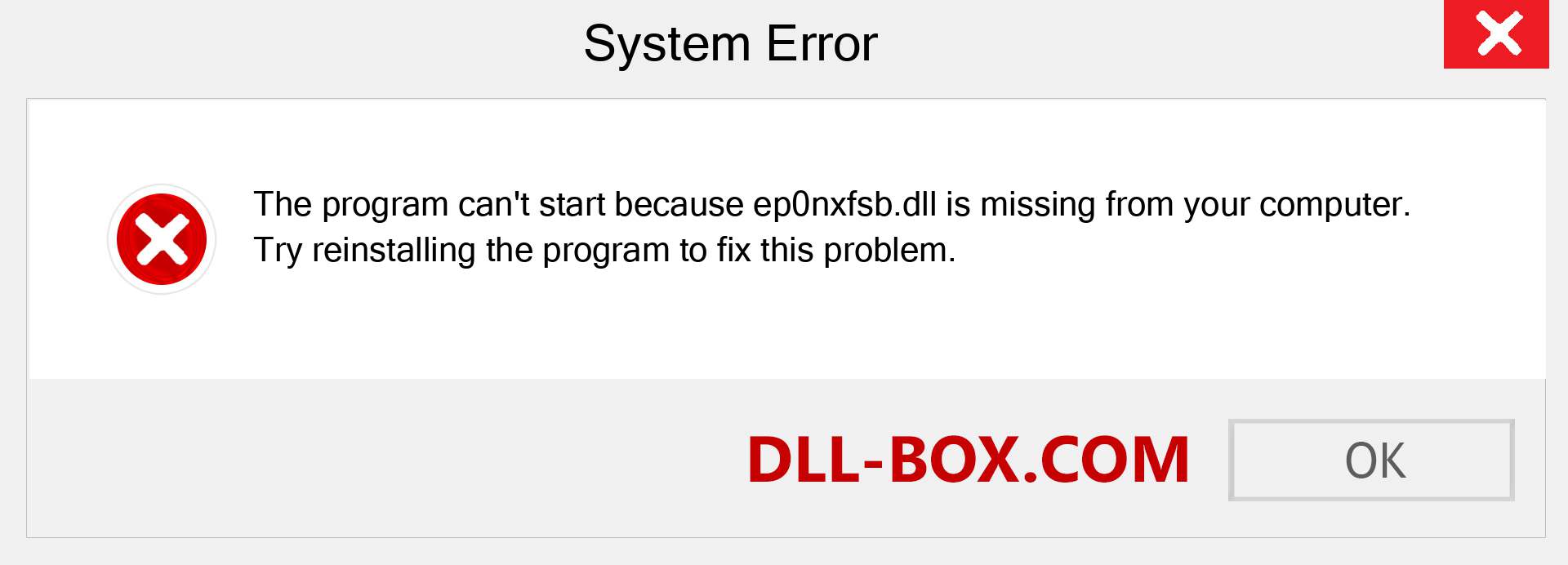  ep0nxfsb.dll file is missing?. Download for Windows 7, 8, 10 - Fix  ep0nxfsb dll Missing Error on Windows, photos, images